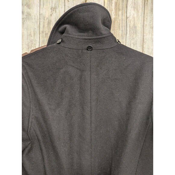 Brooks Brothers 346 Women's Wool Cashmere Belted Black Pea Coat Pockets Size 8 - Picture 7 of 15